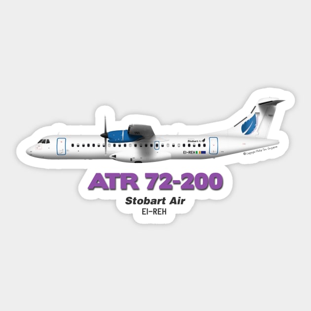 Avions de Transport Régional 72-200 - Stobart Air Sticker by TheArtofFlying